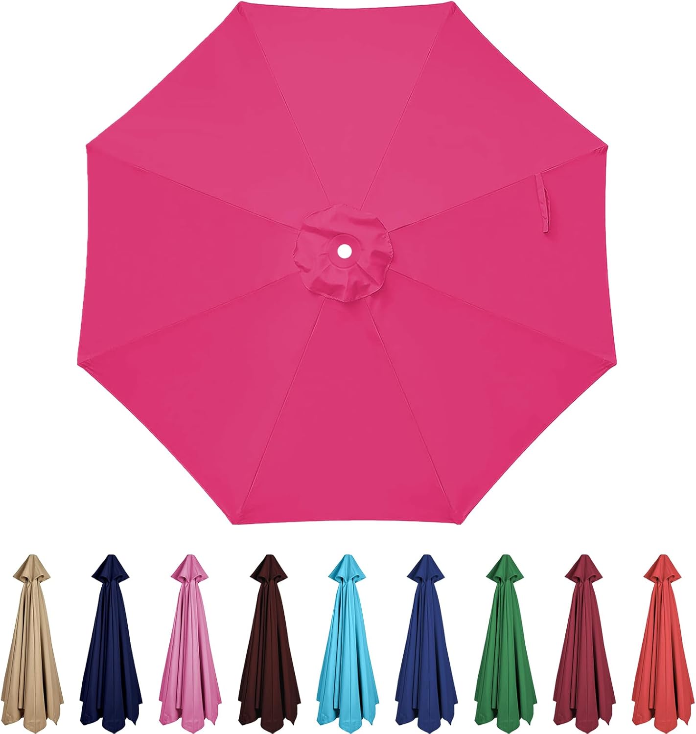 Patio Umbrella 9 ft Replacement Canopy for 8 Ribs-Canopy Only