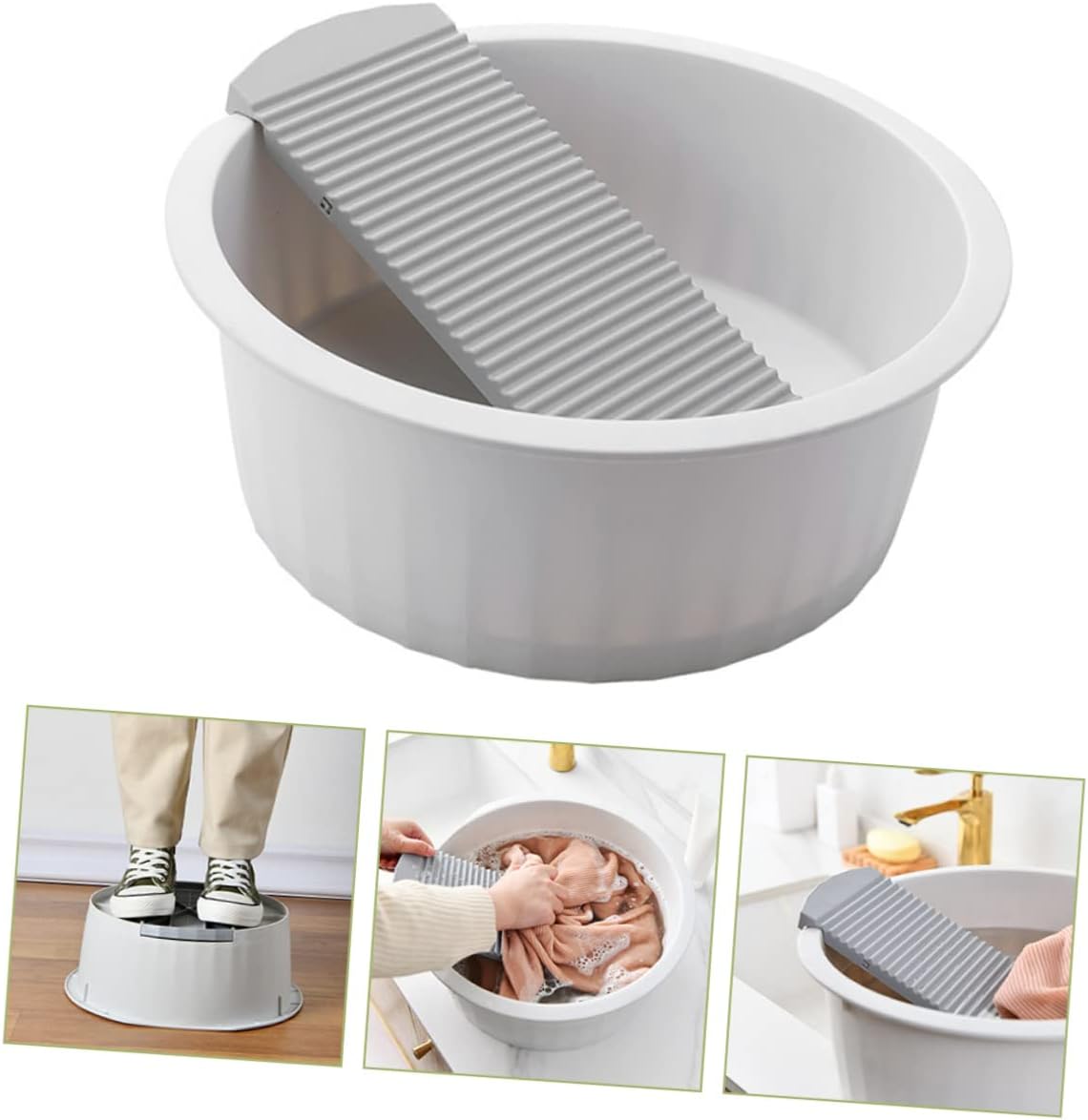 jojofuny 1 Set Board Laundry Clothes Japanese Plastic with Household Dish Scrub Hand Home Diaper Newborn Tub Baby Washbasin Slip Tool for Washboard Rectangular Portable Bathroom