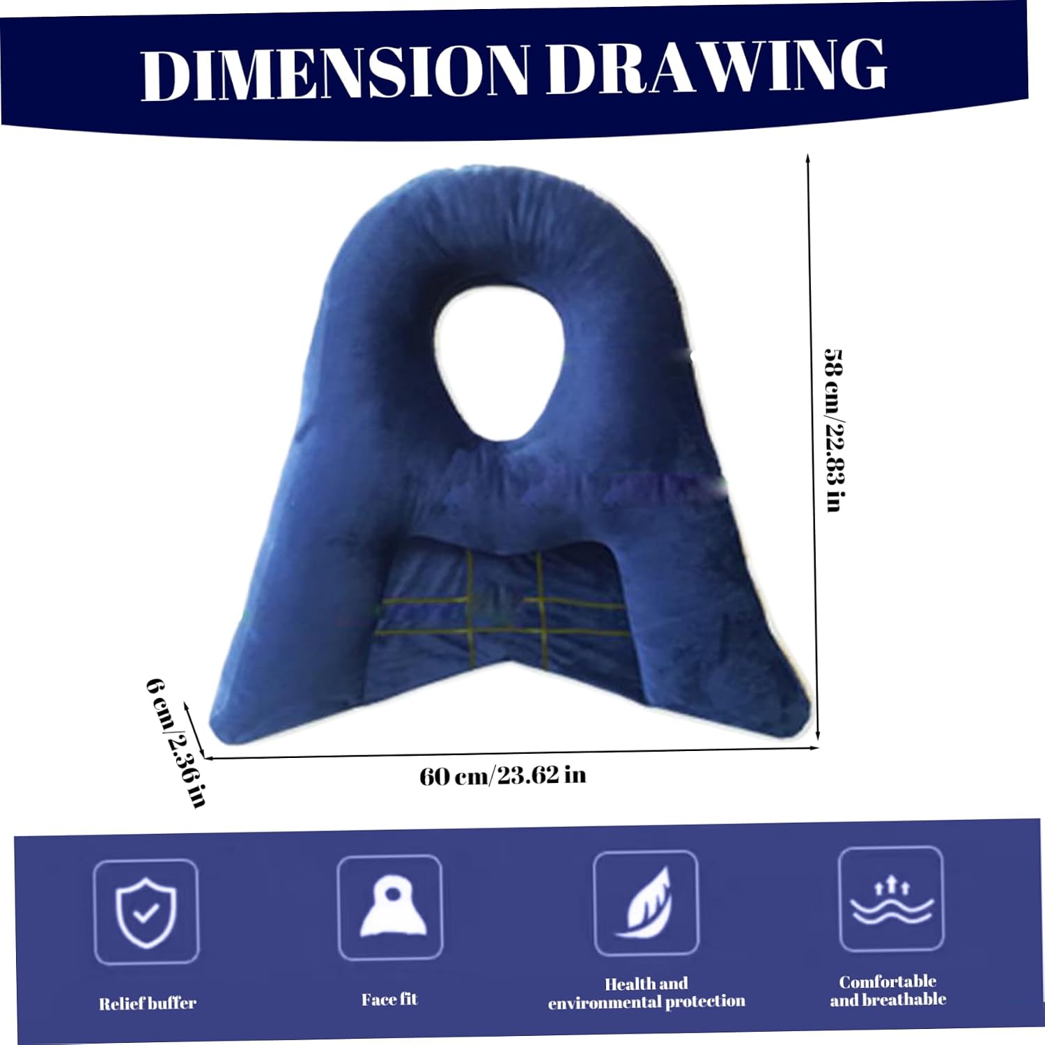 Face Down Pillow After Eye Surgery Soft Face Down Pillow for Sleeping BBL After Surgery Stomach Sleeping with Memory Fo