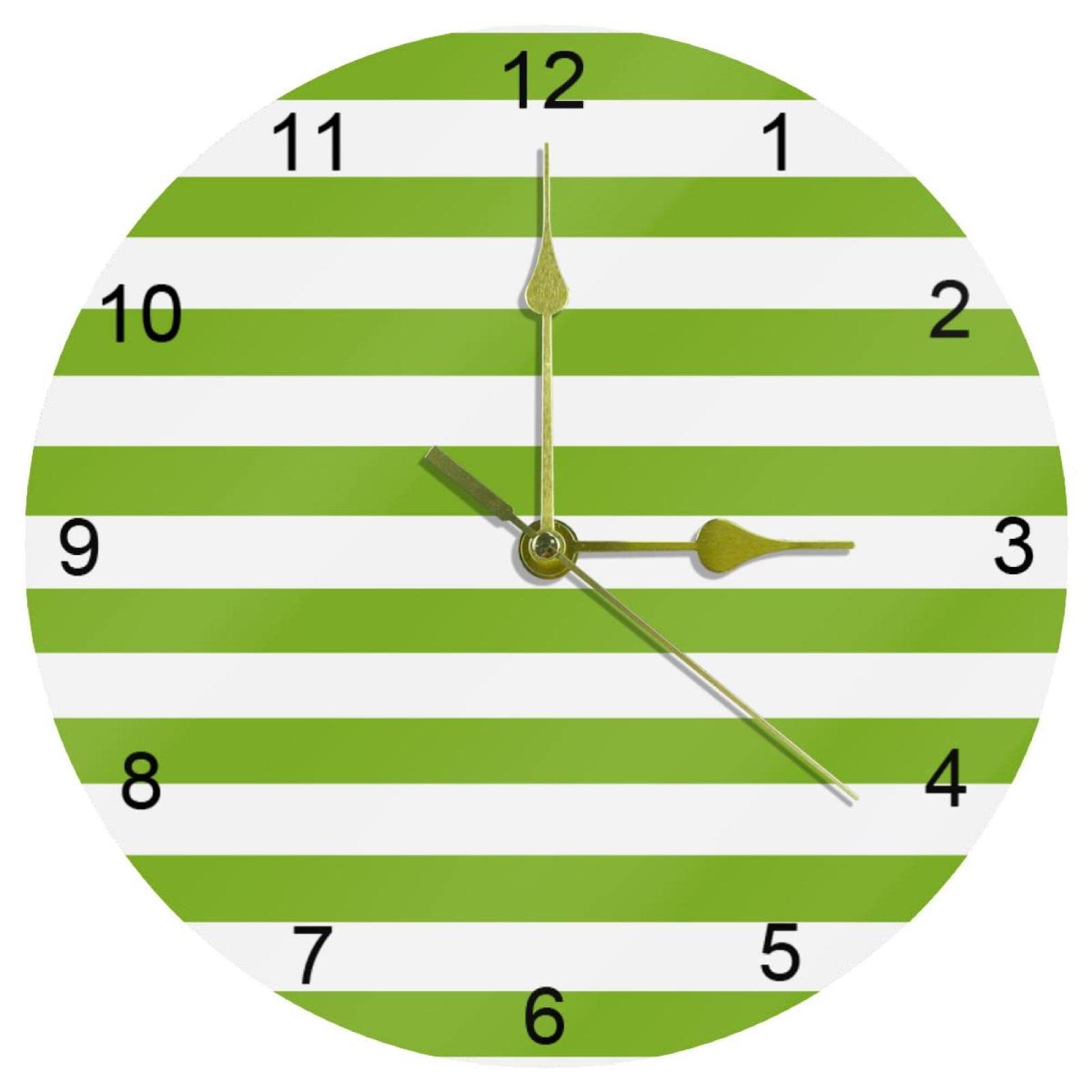 Horloge murale sans bruit à chiffres arabes lisibles pour chambre