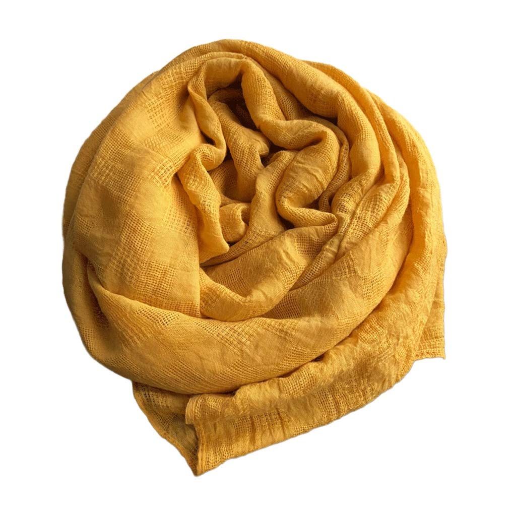 Bufanda Mujer Primavera y otoño Algodón y lino Versión coreana larga del color sólido Verano salvaje Bufanda de seda fina Chal Bufanda de doble uso Púrpura