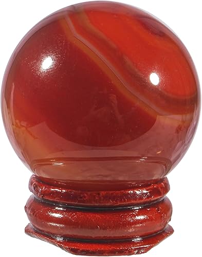 Loveliome - Bola de cristal curativo de cornalina (1.575in)