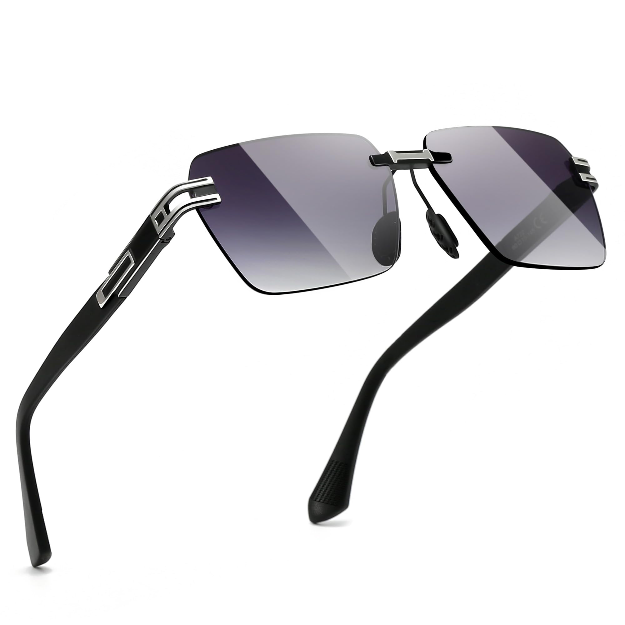 sungait Rimless Rectangle Sunglasses Square Frameless Shades for Men Women Y2K Vintage UV Protection-picture-52