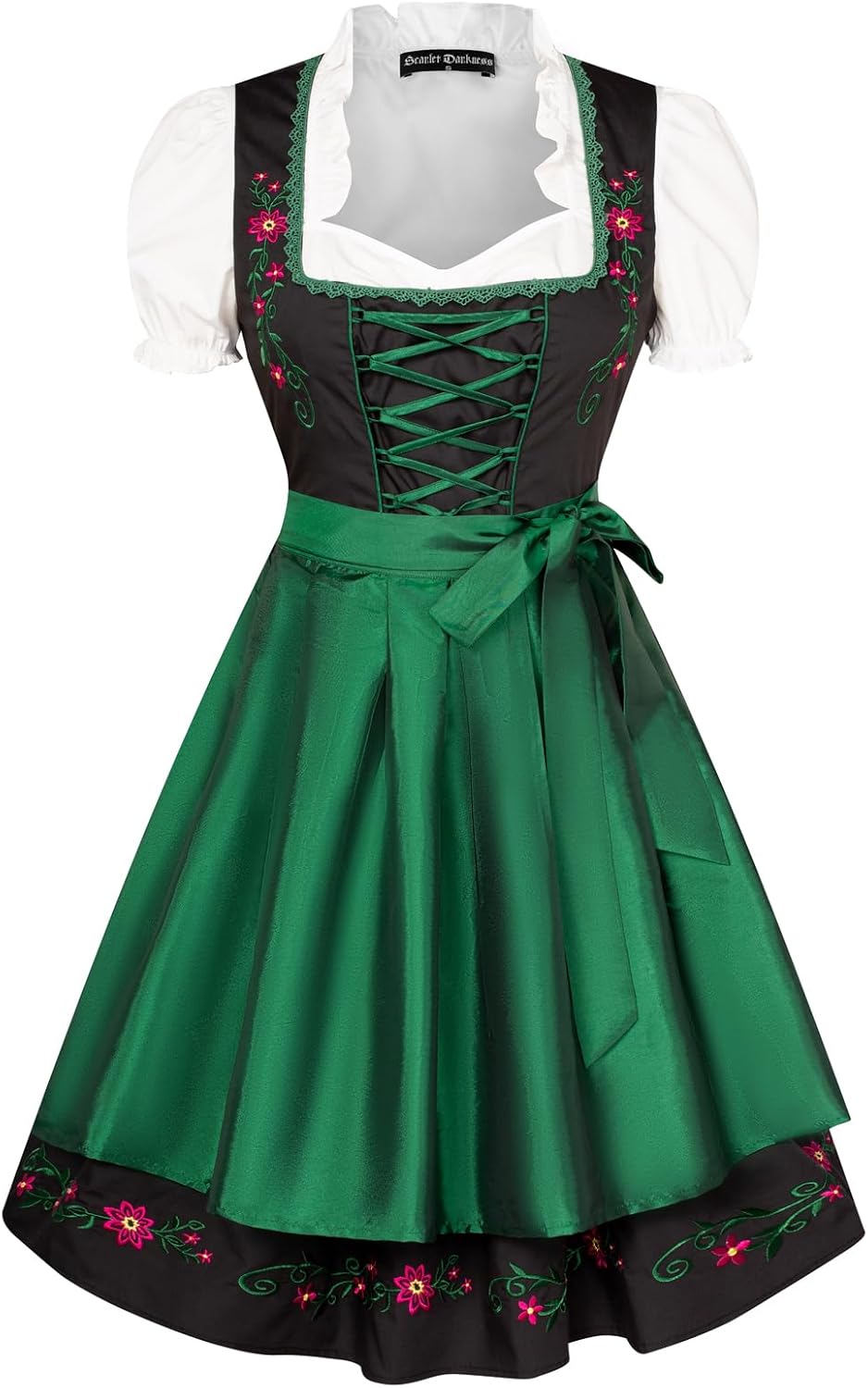 Scarlet Darkness Oktoberfest Costume for Women Bavarian Dirndl Dress German Outfit - Image 6