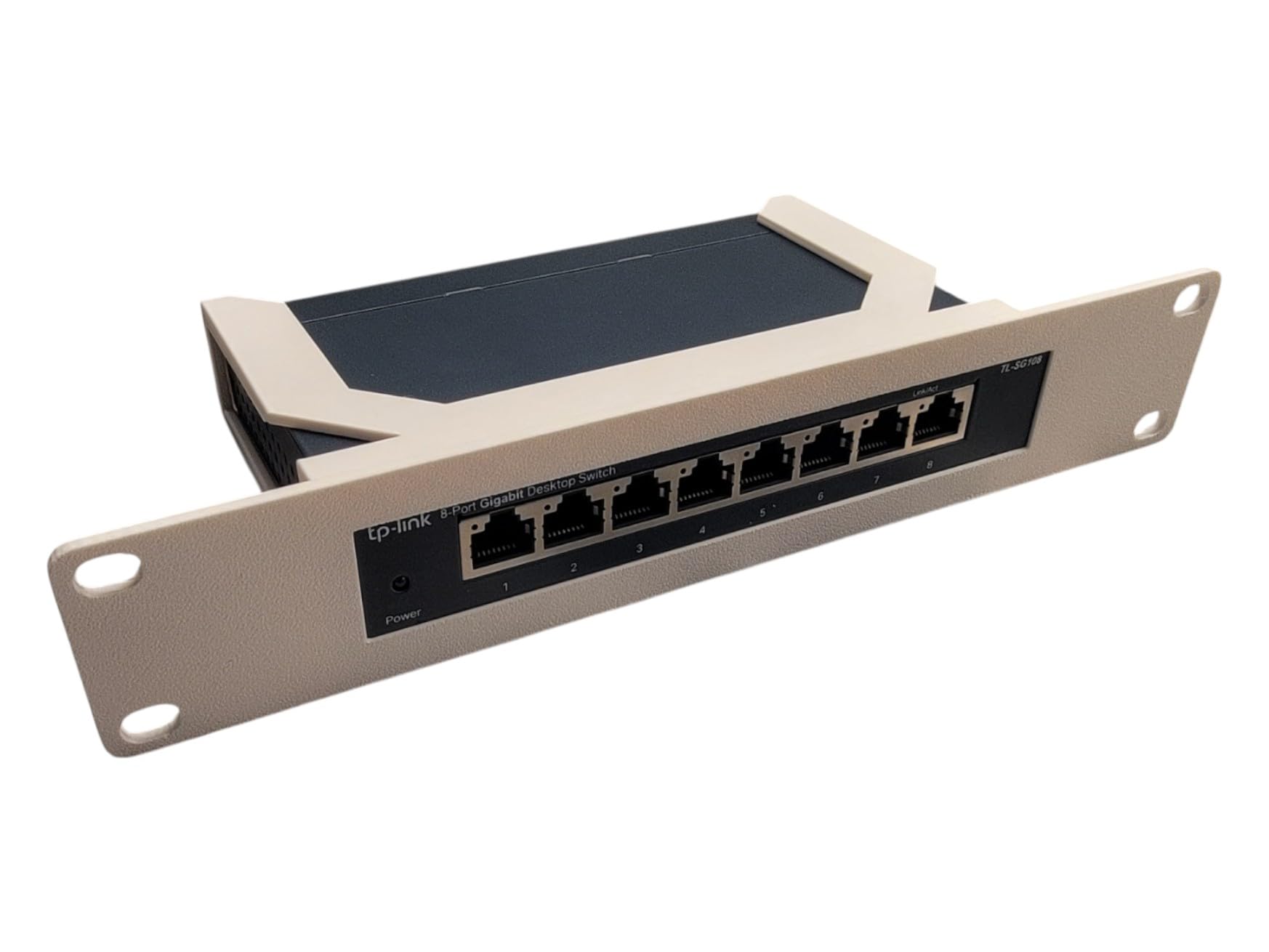 Network Rack Mount, 10 inch 1U, for TP-Link TL-SG108S 8-Port Gigabit Ethernet Switch (Black)