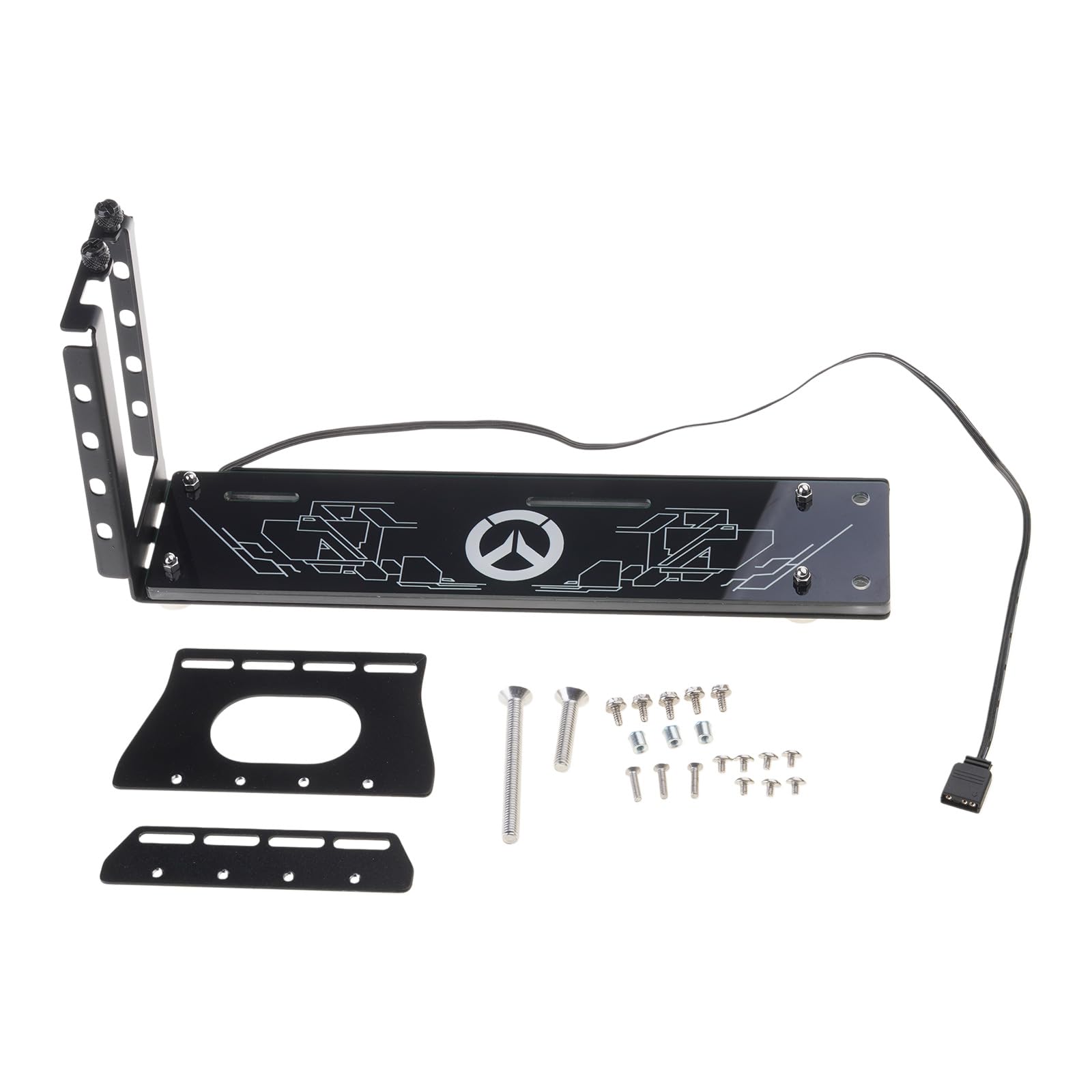 Supporto verticale GPU Slot per scheda grafica Supporto verticale Installare Cavalletto/base ATXcase per GPU con staffa per scheda grafica LED