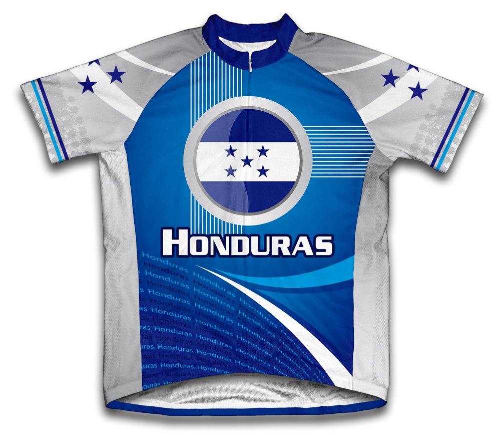 ScudoPro Honduras Short Sleeve Cycling Jersey for Youth - Size M Blue