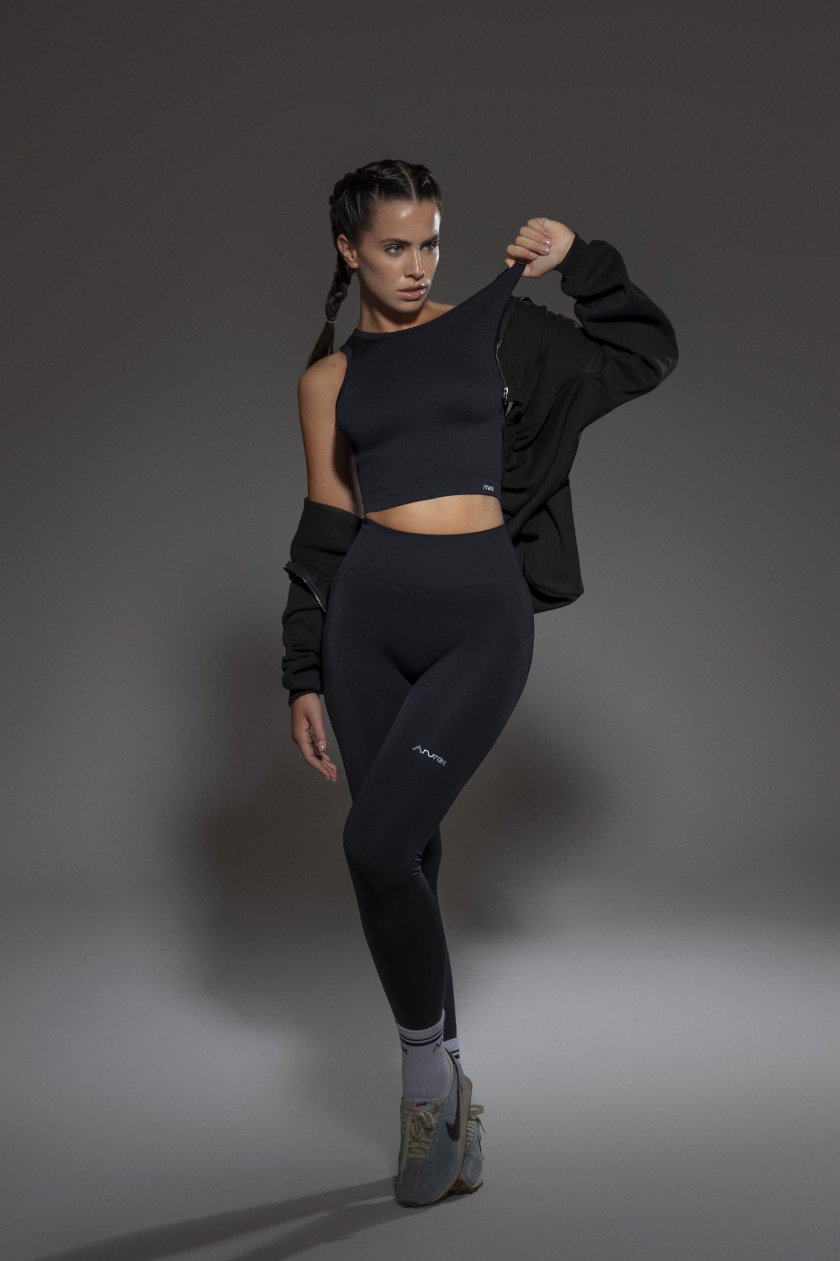 Bluza damska z zamkiem błyskawicznym i kapturem – krój Oversize Soft Touch – bluza z kapturem na siłownię i czas wolny, wyprodukowano we Włoszech