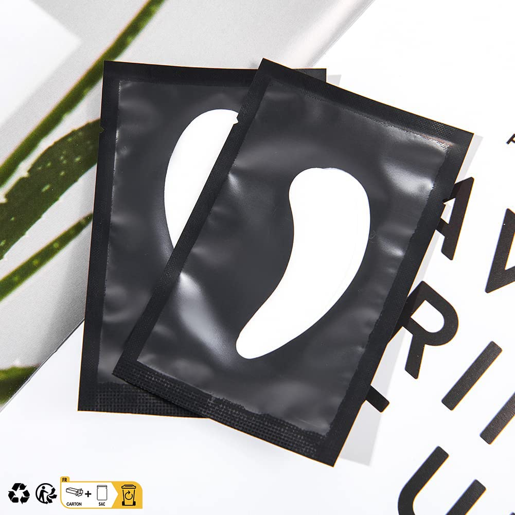50 paia Cerotti per Estensioni Ciglia Eyelash Pads Ciglia Pads Patch per Estensioni delle Ciglia Patch per Ciglia Eye Patches for Eyelash Extension(Willowleaves Black)