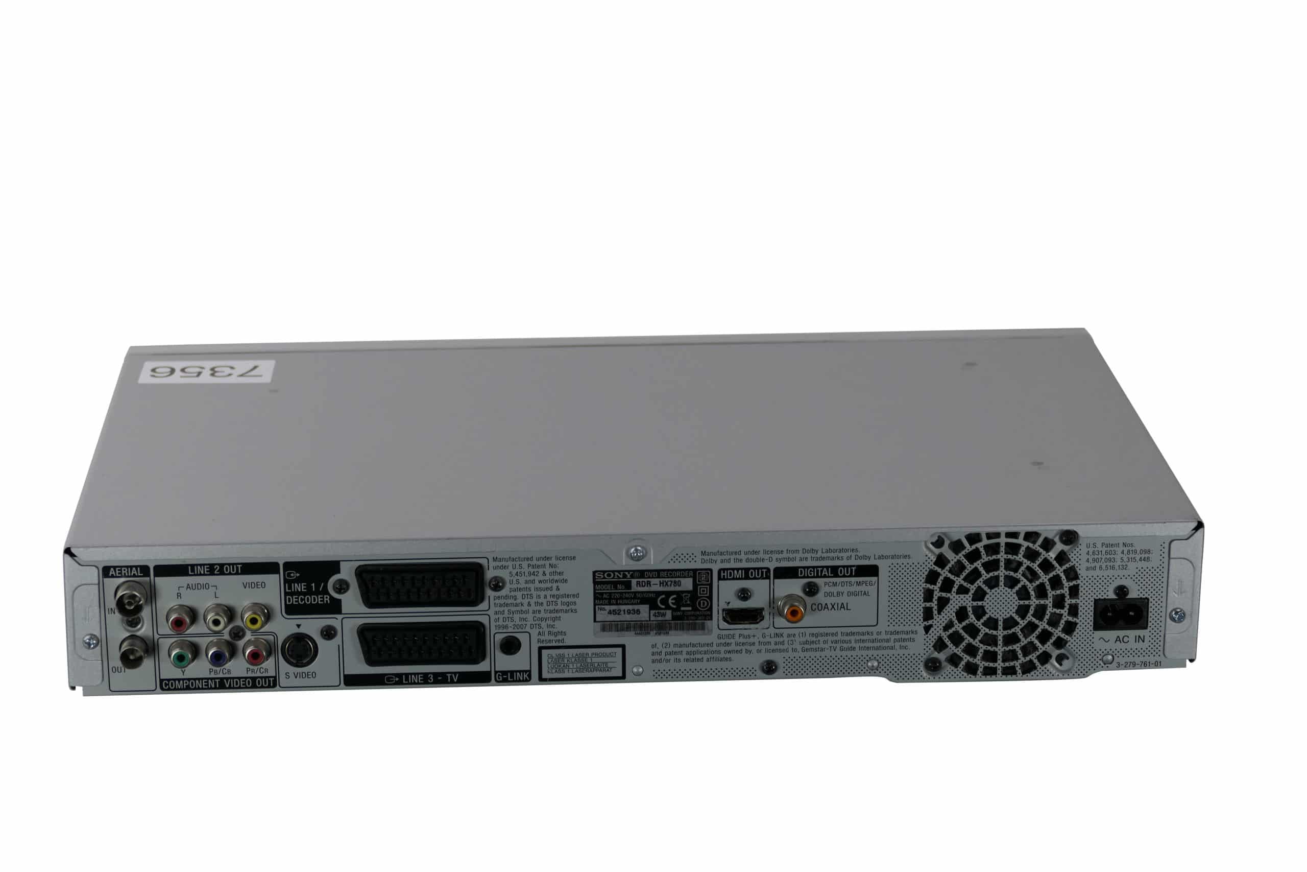 Sony RDR-HX780 Lettore + Registratore DVD