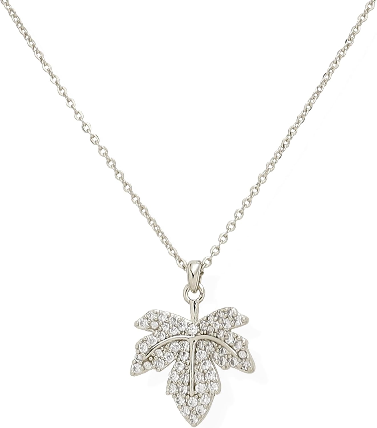 Jean Beau Gold Maple Fall Leaf Pendant Necklaces for Women, Dainty Rhinestone Dangle Necklace Wedding Prom Autumn Thanksgiving Accessories Fashion Jewelry Gifts