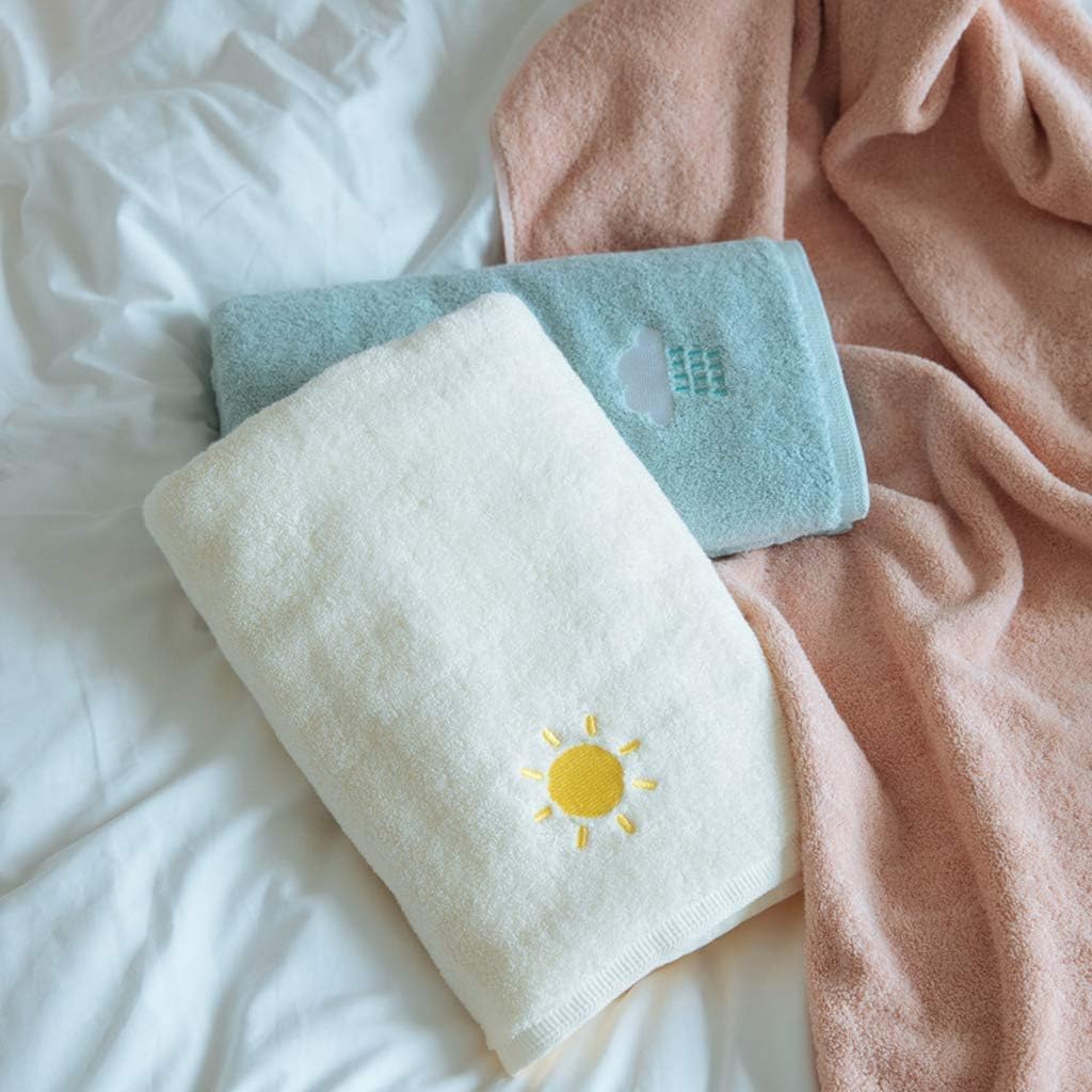 Large Cotton Bath Towels Set of 2, Bath Sheet 140 * 70cm Super Soft Quick Dry and Highly Absorbent Suitable for Home Hotels and Spa White