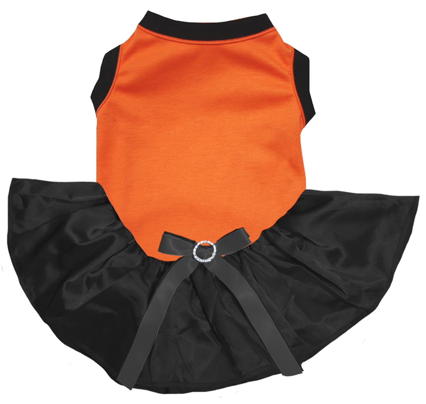 Robe pour chien Halloween XL orange noire résout le problème de taille