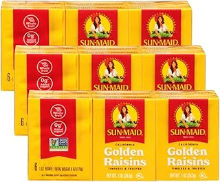 Sun-Maid Natural California Golden Raisins (6 Count , Pack of 3)