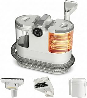 Buharlı Halı ve Koltuk Yıkama Makinesi, 500W Motor Gücü ve 16000Pa Emiş Performansı, 1600 Ml Temiz Su Kapasitesi, Buhar Fonksiyonlu Derinlemesine Temizlik, Halı ve Koltuk Leke Çıkartma Makinesi