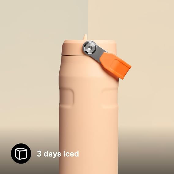 STANLEY IceFlow™ Aerolight™ Flip Straw 2.0 Pipetli Termos Su Şişesi 0.7 Litre - Orange Sherbet | Paslanmaz Çelik