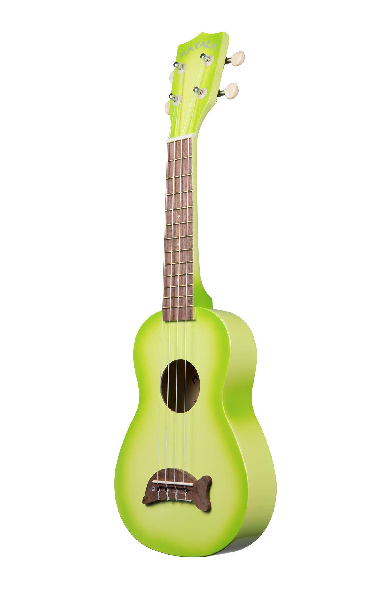 Kala MK-SD/GNBURST MaKala Dolphin Bridge Soprano Ukulele - Green Burst - Image 2