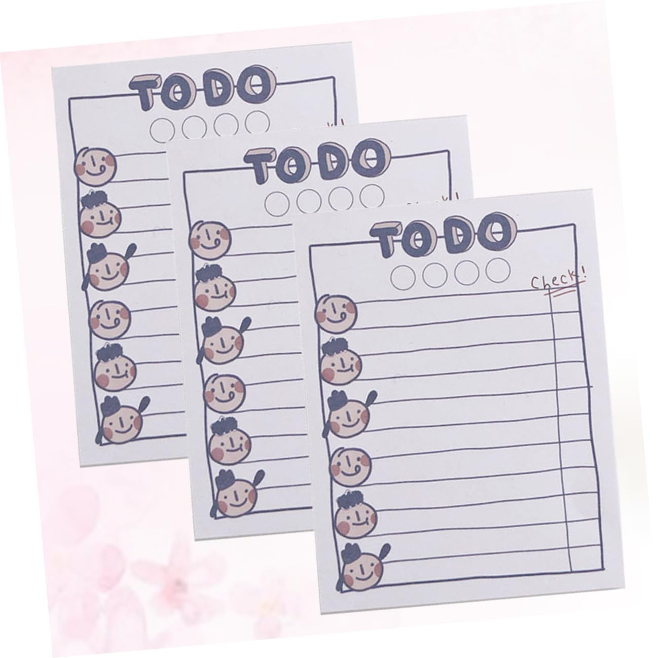 COOPHYA 3pcs Small Portable Notepad Memo Pads with Cartoon Pattern Cute Plan Books for Students Office Daily Use
