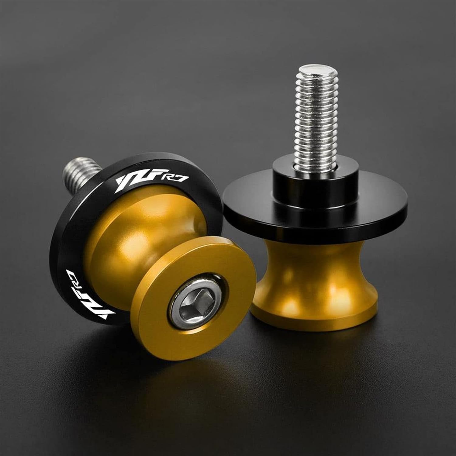 TOKAC Stand Screws for Yamaha YZFR7 YZF-R7 1999-2022 2021 2020 2019 2018 2017 2016 2015 2014 2013 Motorcycle Swingarm Spools Slider Swing Arm Stand Screws for Everyone (Color : Green)