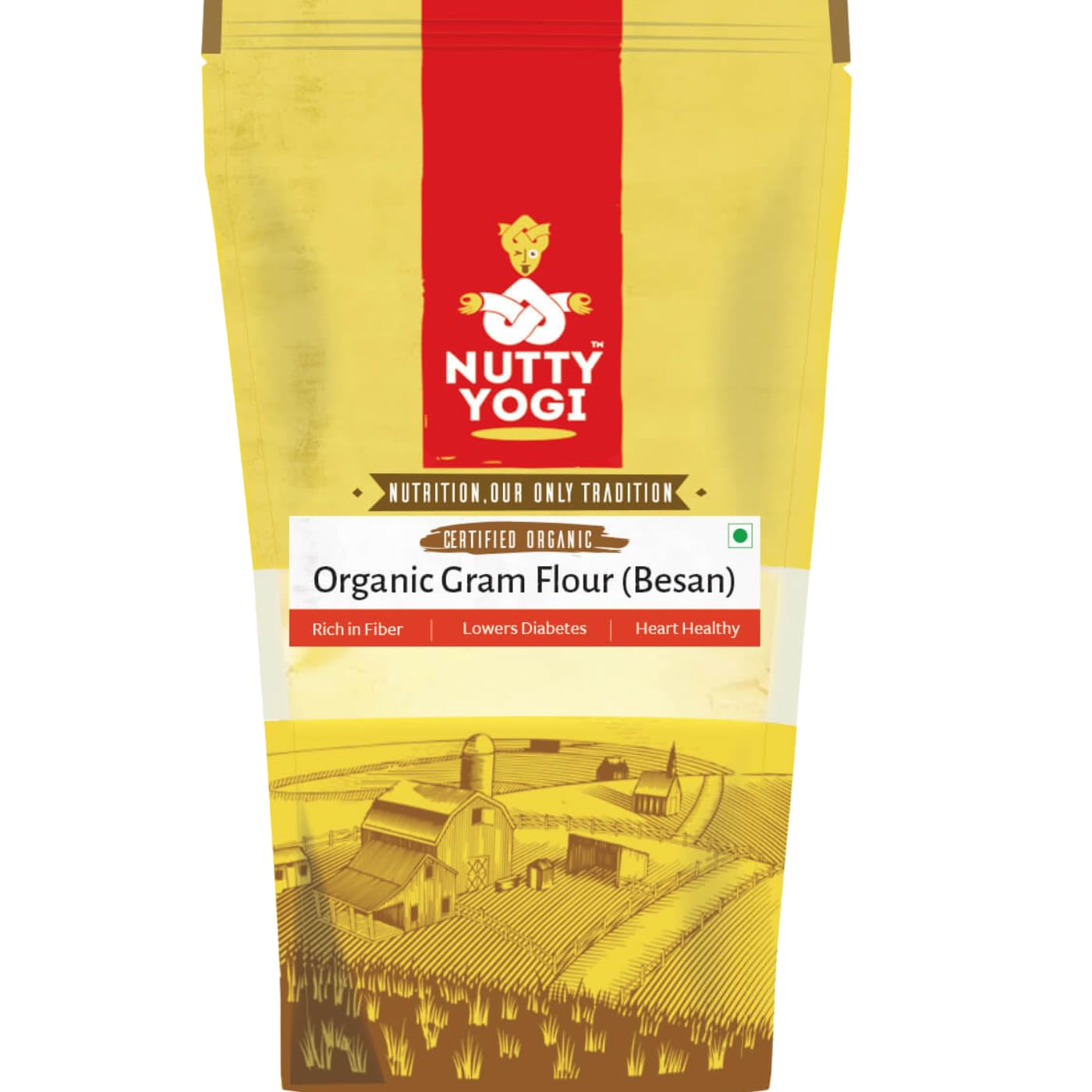 Nutty Yogi Horse Gram Flour, Kulthi, Kulith Aata, High Protein - 400gm (Pack of 1)
