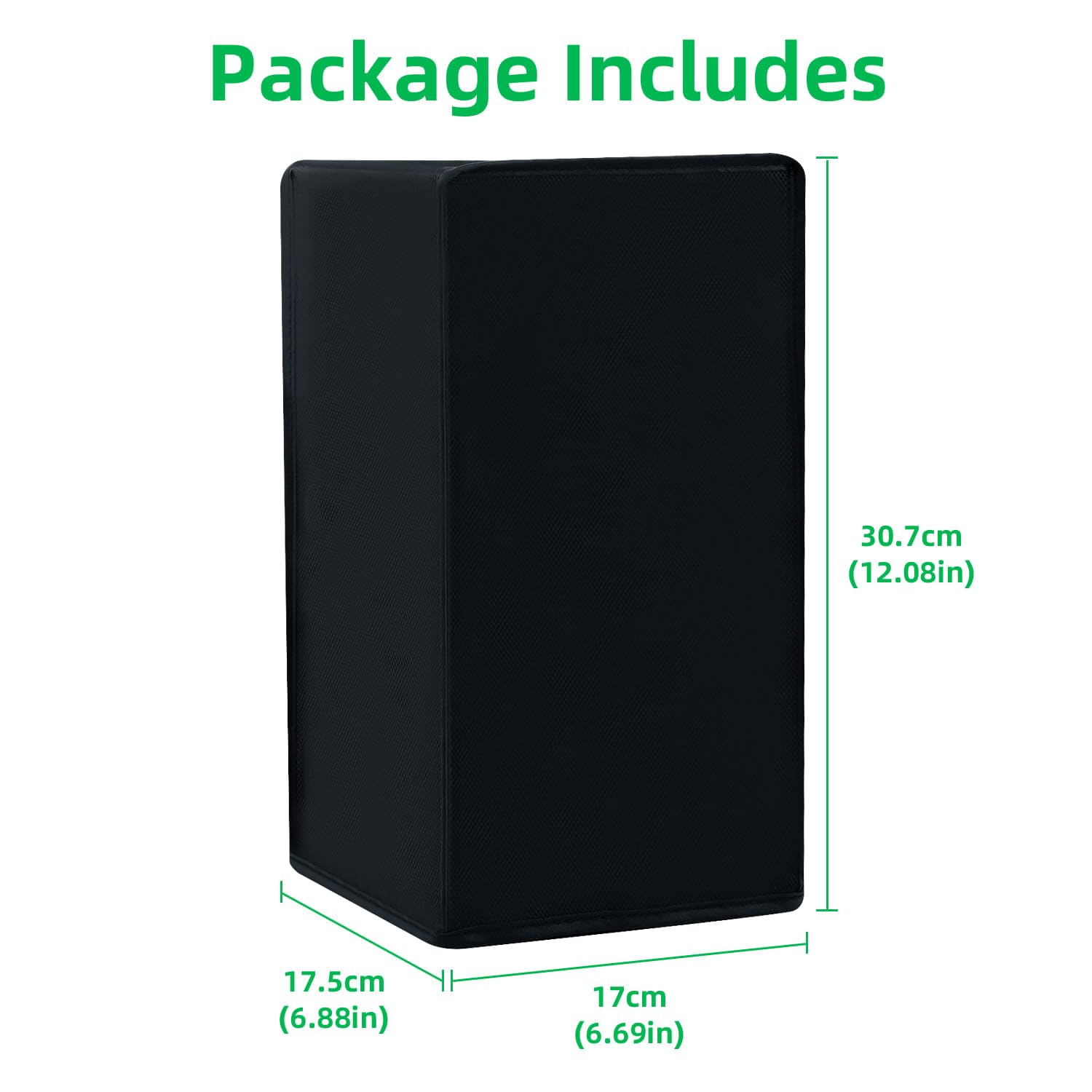 Funda Negra contra el Polvo para la Consola Xbox Series X, Funda Protectora Impermeable contra el Polvo para la Consola Xbox Series X-Vertical