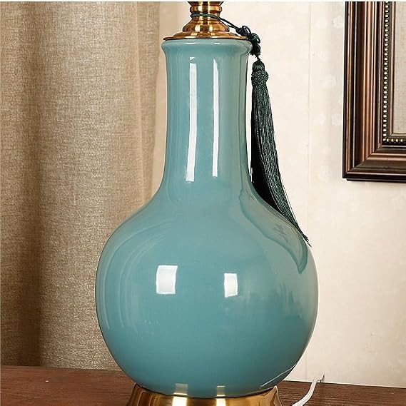 Lamp Ceramic Table Lamp Living Room Bedroom Study Bedside Lamp Modern Villa Sofa Corner Table Lamp Desktop Table Lamp(B)