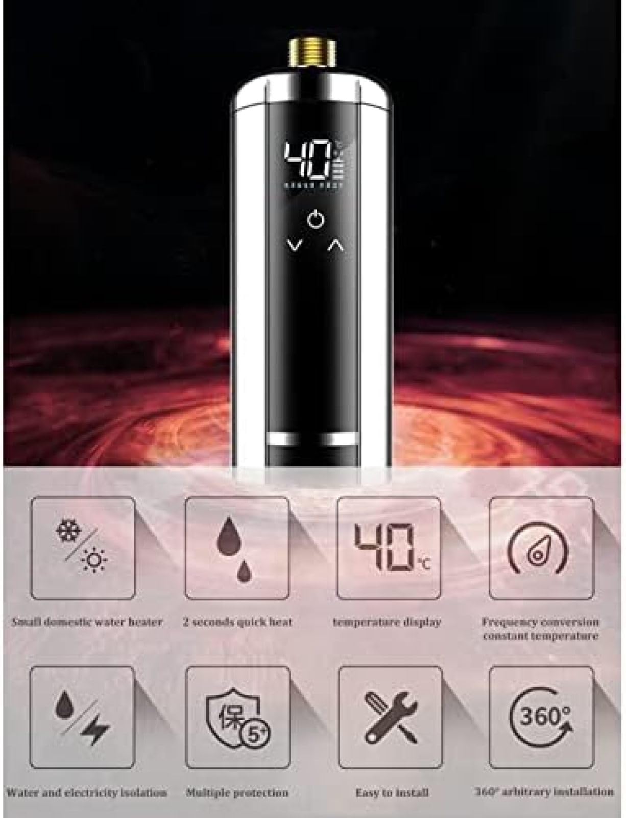 Amazon | 電気インスタント給湯器、3500Wタンクレス給湯器