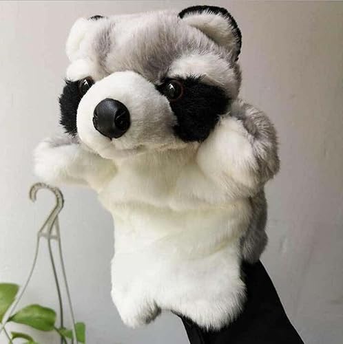Miniatura 5 de Títeres de mano de peluche mapache de peluche juguetes imaginativos juego de simulación narración