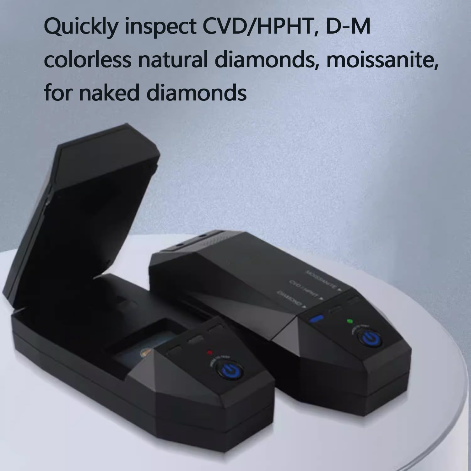 Diamond Identification Tool, Multifunctional Bare Drill Detector, Test Results, for Jewelry HPHT/CVD Natural Diamonds, Mossanite