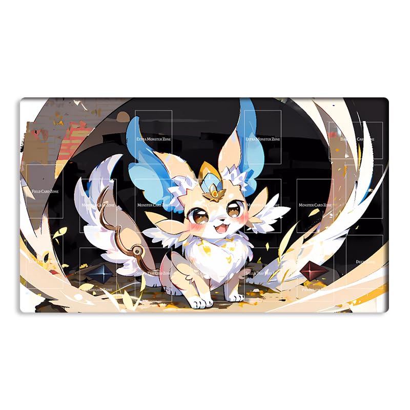 New Mlikemat Playmat Purrely TCG CCG OCG Trading Card Game Mat with Zones + Free Bag (ZD014-665-A)