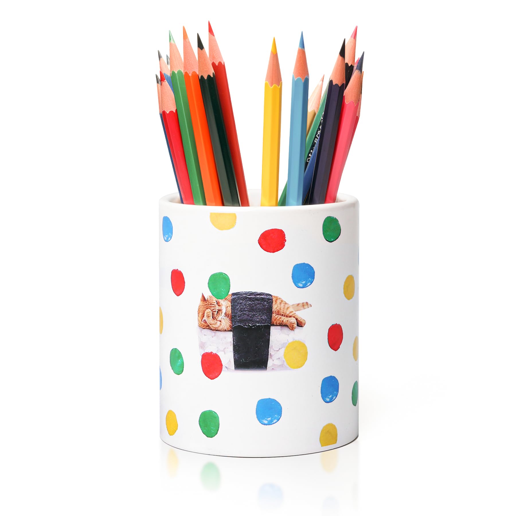 ComSaf Ceramic Tooth-Shaped Pen Holder - Cute White Pencil Cup For Desk, Office, School, Home (Pack Of 1)