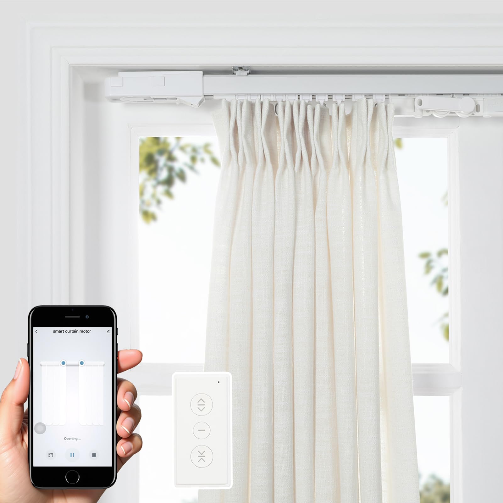 Amazon.com: TWOPAGES Electric Smart Curtain Track for Ceiling