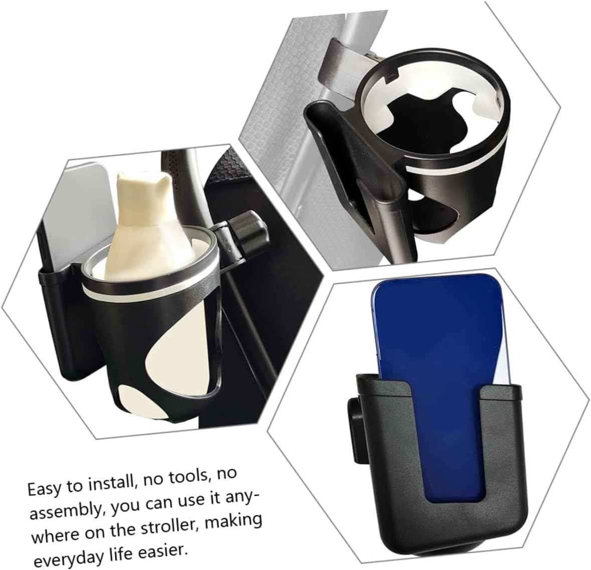 BESTonZON Boat Stroller Cup Holder Beverage Rack for Boys and Girls Multi-Functional Bottle Holder Phone Storage