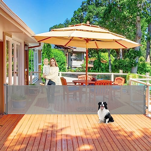 135 Inch Extra Long Baby Gate Retractable Baby Gates Extra Wide Baby Gate Retractable Dog Gates for The House Extra Wide Dog Gate Long Baby Gates Indoor Extra Long Pet Gate Extra Large Deck Gate