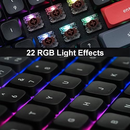 Miniatura 5 de Keychron K1 Pro Teclado mecánico inalámbrico personalizado, 80% diseño QMKVIA programable, retroiluminación RGB ultra delgada de perfil bajo