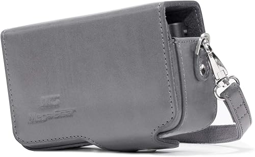 MegaGear Funda de piel para cámara con correa compatible con Sony Cyber-Shot DSC-RX100 VII, ZV-1, DSC-RX100 VI, DSC-RX100 V, DSC-RX100 IV, DSC-RX100