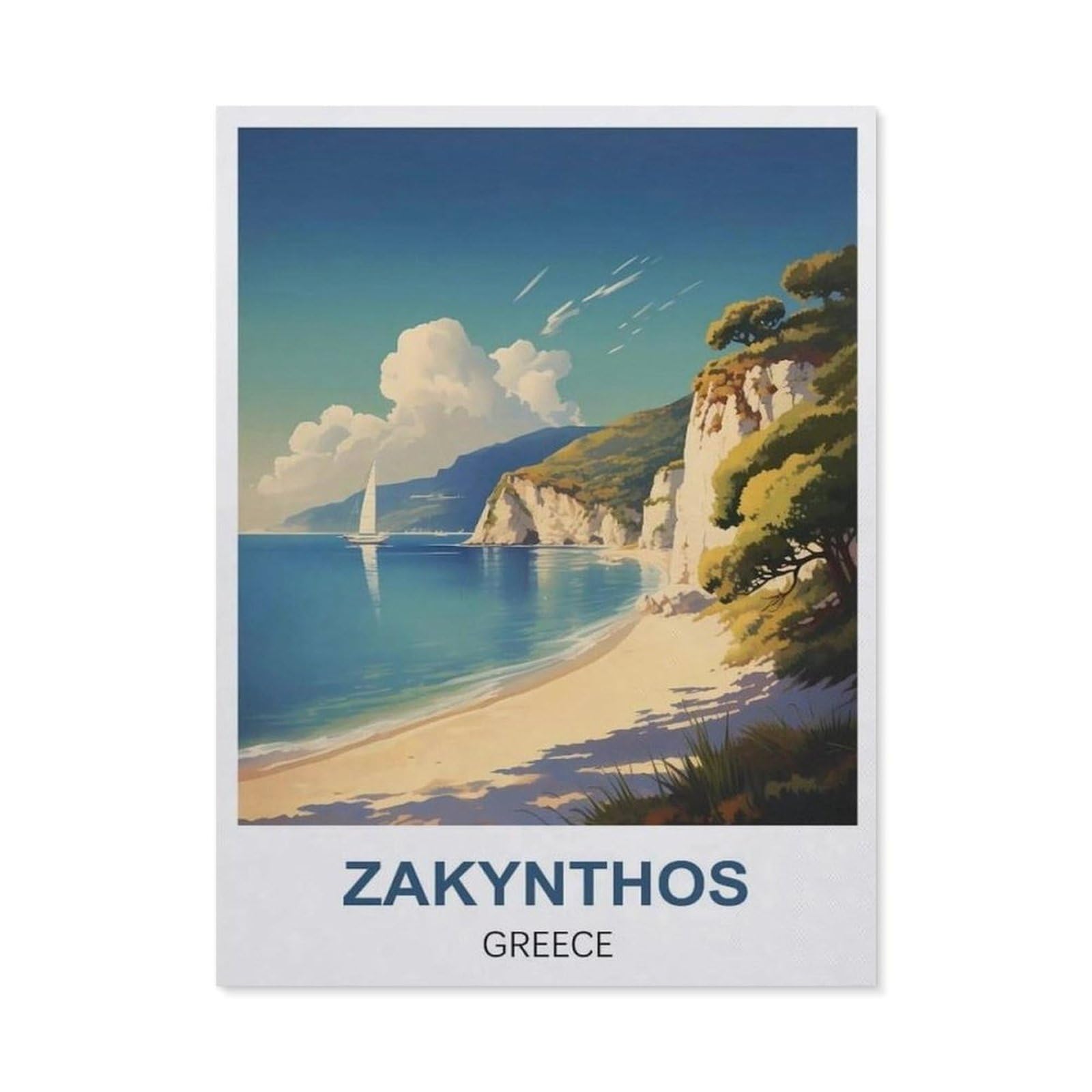 Metal Sign Tin Sign，Zakynthos Greece(15x30cm）