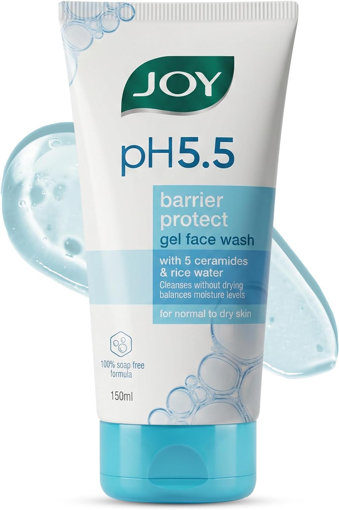 pH 5.5 Gentle Gel Face Wash With Ceramides | Moisture Balancing & Healthy Cleansing Facial Cleanser for Women & Men | Barrier Protect | Suitable for All Skin Types - 150ml