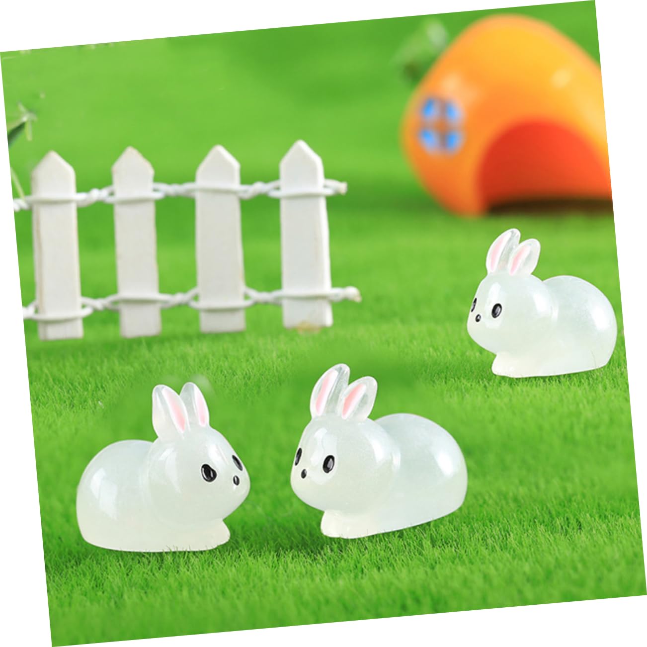 Yardwe 120 Pcs Micro Paysage Lapin Cour Accessoire Accessoires De Jardin Compact Animal Décor Lapin Statue Animal Ornement Cour Animal Statue Adorable Lapin Figure Lapin Décor