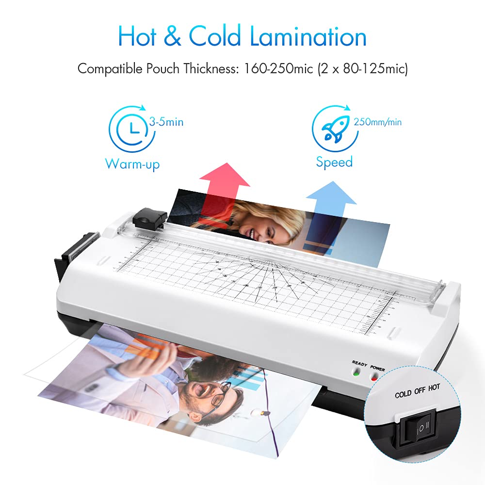 Laminator, 5 in 1 Thermal Laminator A4, Laminator Machine, Laminator