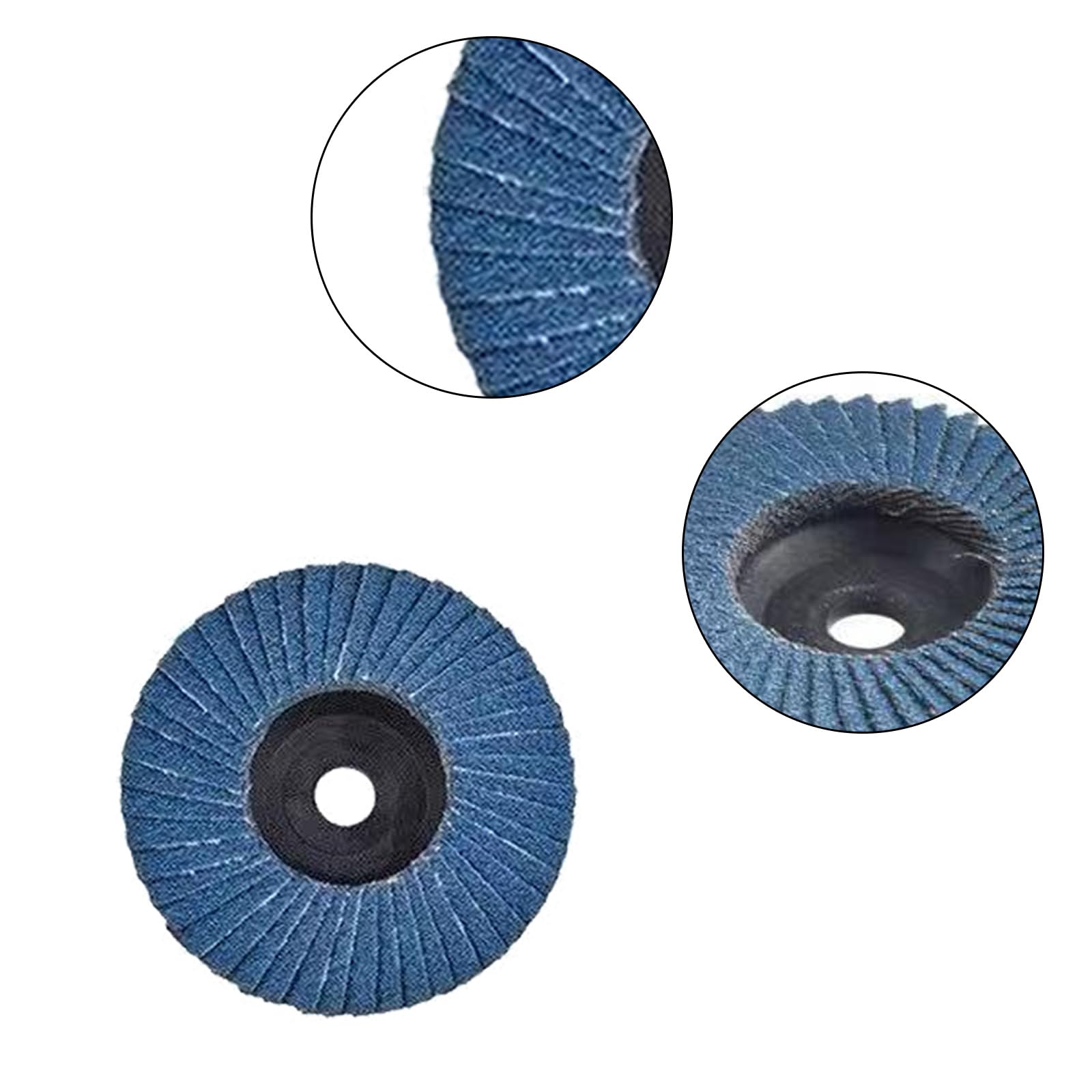12 sztuk krążków wachlarzowych, ściernych, ściernych, 75 mm, ziarnistość 120, tarcza lamelowa, do metalu, stali, drewna, tarcza szlifierska, mop szlifierski, płyta do szlifowania, kolor niebieski
