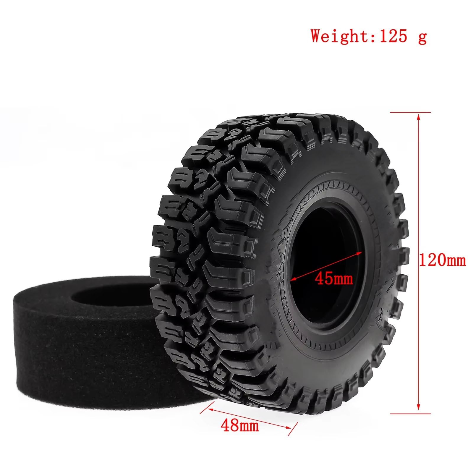 Accessori RC Per Traxxas Per TRX4 Per Axial Per SCX10 II D90 D11 1/10 1.9 Pneumatici Cingolati RC Pneumatici In Gomma Morbida Mud Slingers Pneumatici RC Cingolati Da Roccia