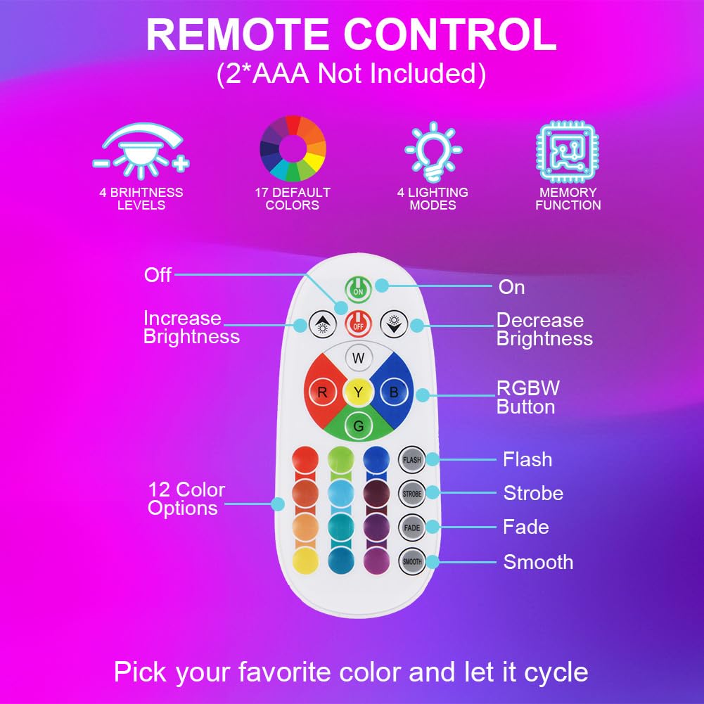 HOTUT Lámpara de Lava Relajante con Control Remoto, Lámpara de Movimiento Líquido de 14 Pulgadas, Estado ánimo con 17 Colores Cambiantes, Brillo Ajustable, 4 Modos, para Relajación y Pa
