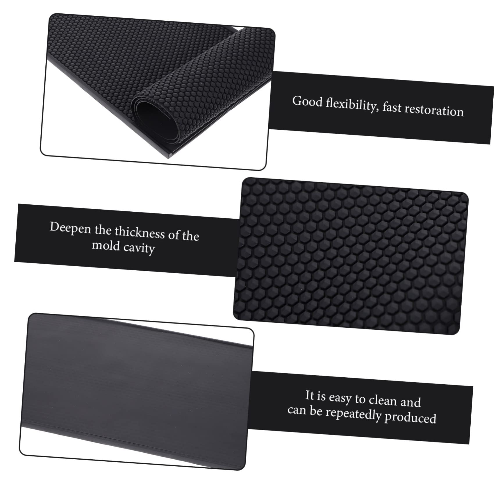 Foglio di Silicone Nero per Cera D'api, Stampo a Nido D'ape | DIY Manuale per Principianti e Professionisti, Pratico e Facile da Riporre, Accessorio per Uso Creativo