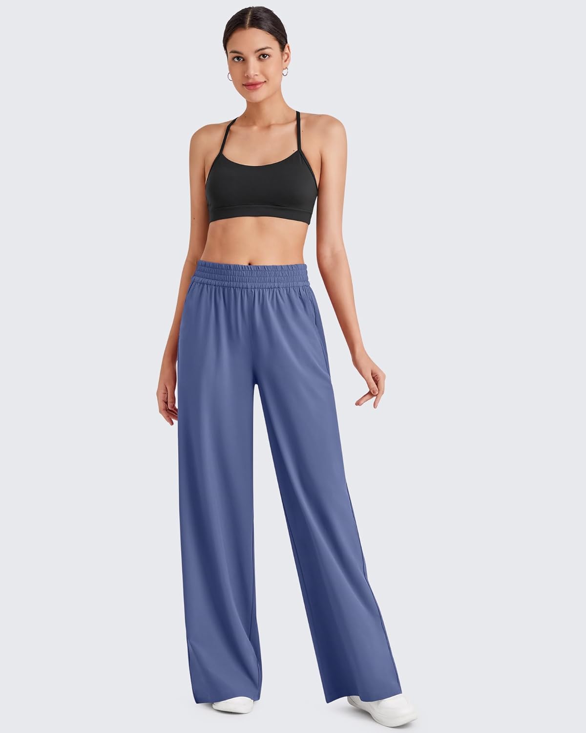 G4Free Chillwhisp Lightweight Flowy Wide Leg Pants Women Elastic Waist Palazzo Pants Summer Beach Vacation - Image 5