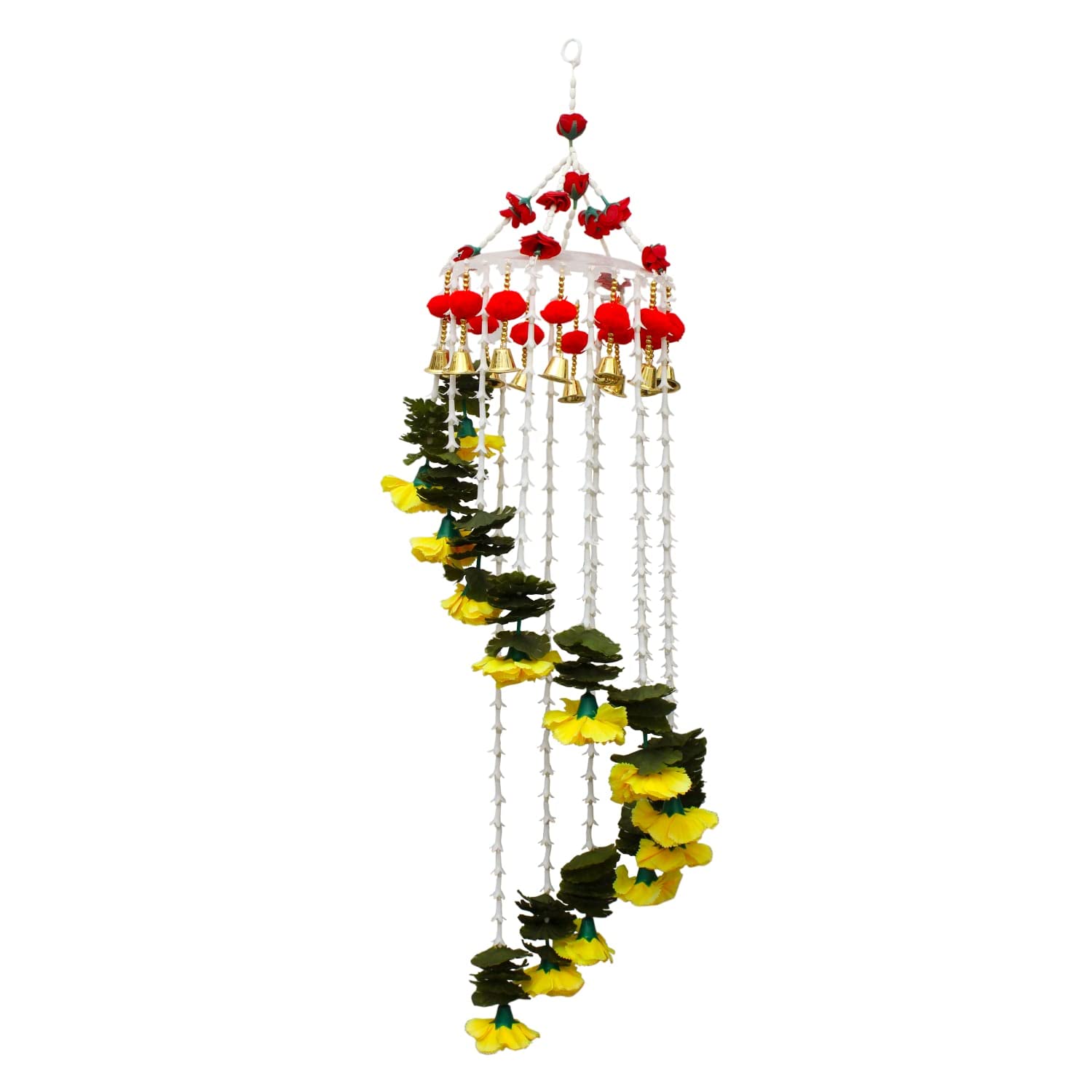 SHREYA-FASHION®- Artificial Marigold Flower Garlands Chandelier, Umbrella Jhoomar for Wedding Party, Haldi Mehndi Function, Temple, Diwali, Home Decoration (Reusable Flowers Hanging) (Style-1) (B0BGYPG769) Amazon Price History, Amazon Price Tracker