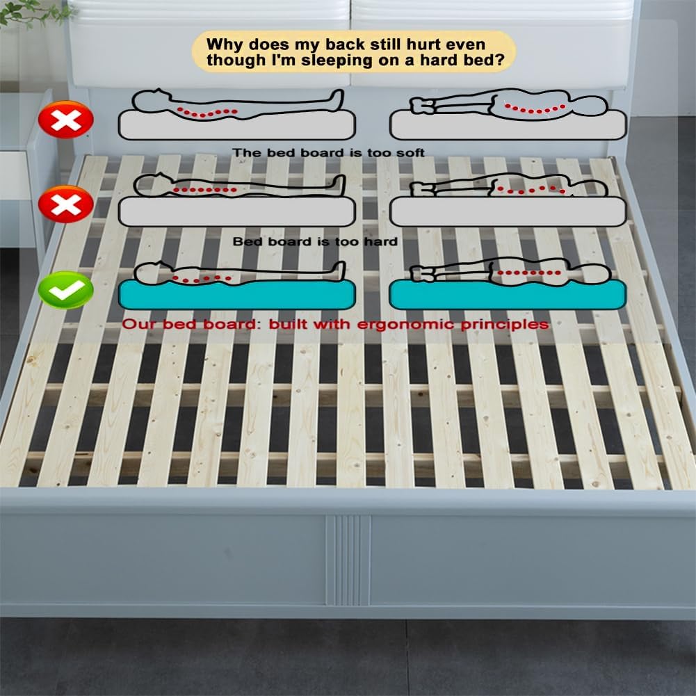 Sagging Mattress Support, Foldable Bed Slats, Heavy Duty Wooden Breathable Sofa Cushion Support Slats, Roll-Up Improved Comfort and Support Bed Frame, Improve Sleep and Back,100x200cm