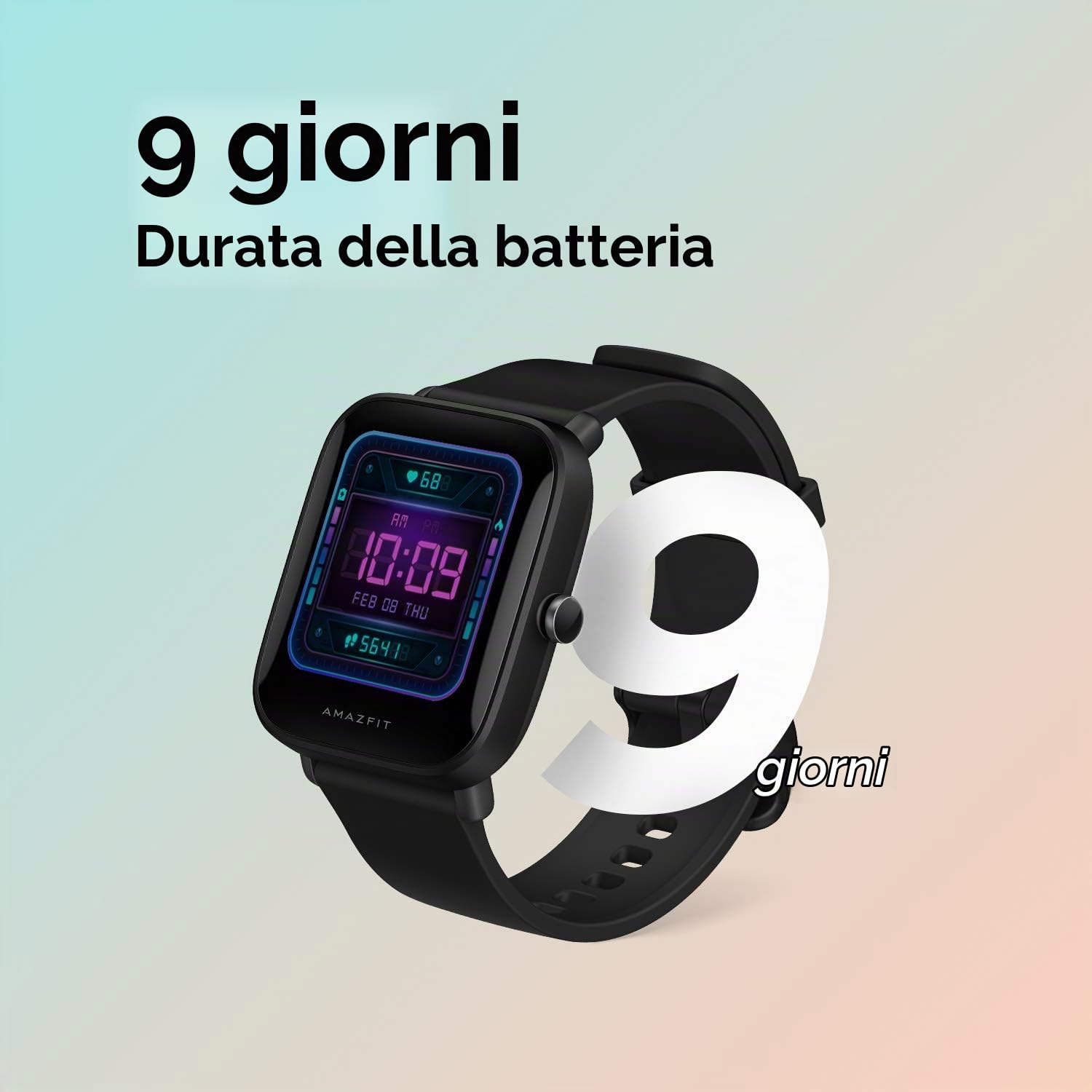 Amazfit Bip U Smartwatch Orologio Intelligente Fitness Tracker, 60 Modalità Sport, Impermeabile 5 ATM , SpO2, Cardiofrequenzimetro, Monitor del Sonno, Contapassi, Notifiche Messaggi, Uomo, Donna