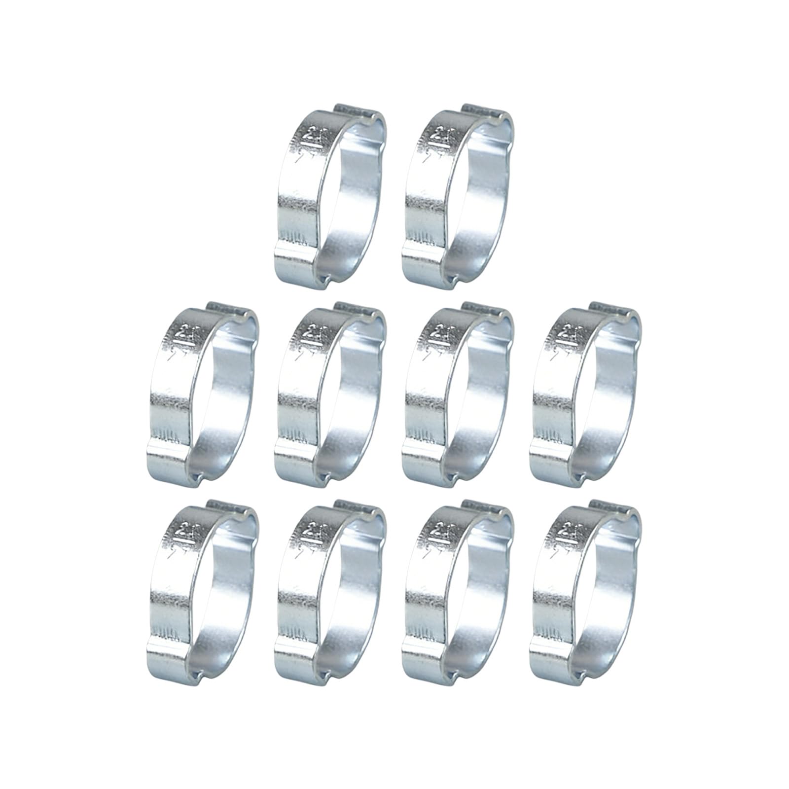 Elnwnnkc F 10Pcs 304 Steel Double Eared Hose Clamps Double Ear Clamps Suitable Or Water Oil & Pipe Connection Strong Clamp
