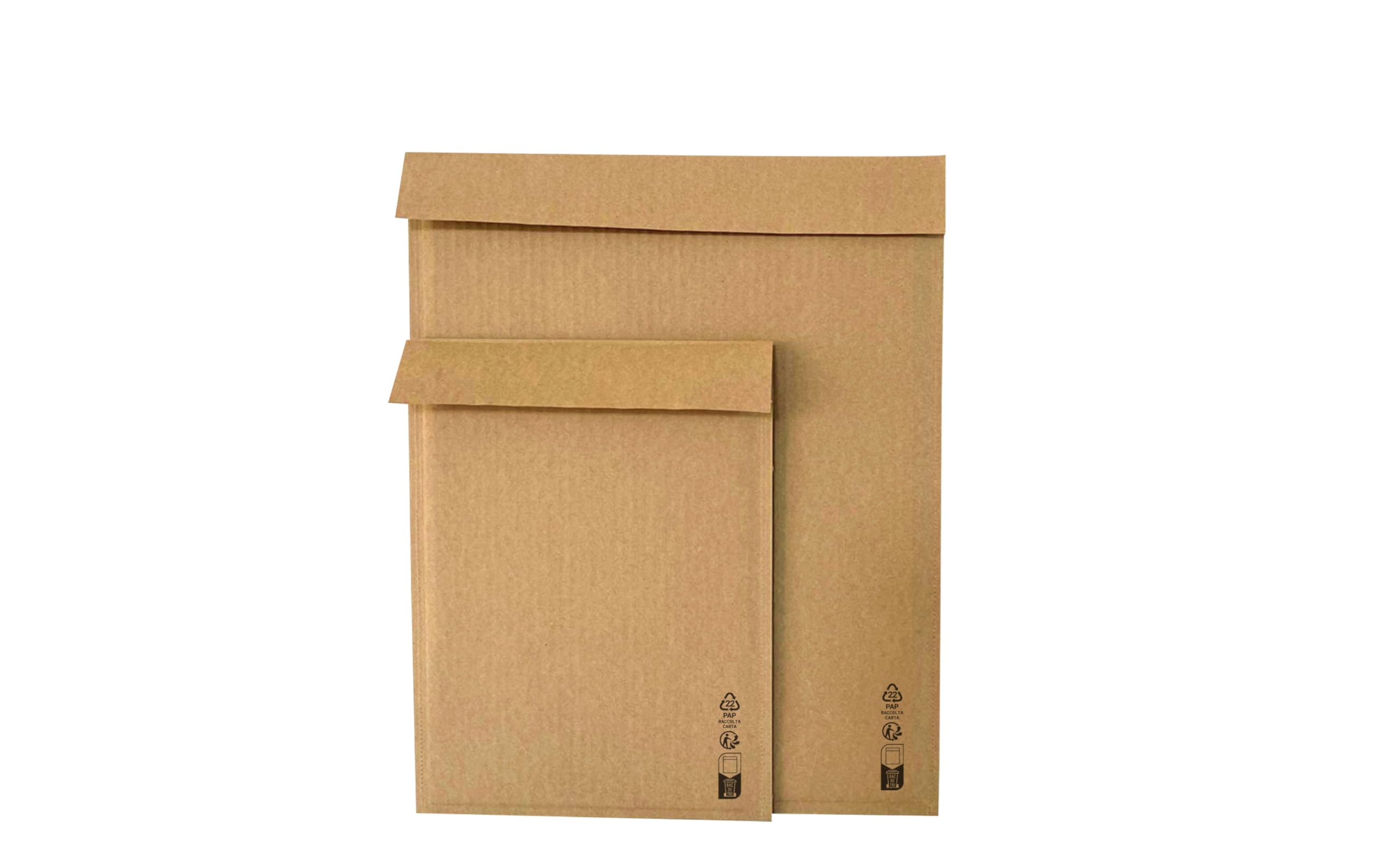 Carte Dozio - Buste imbottite Wavebag ecologiche in carta per spedizioni - only paper - massima sicurezza - Formato interno 350x470 mm - 100 pezzi in ogni confezione